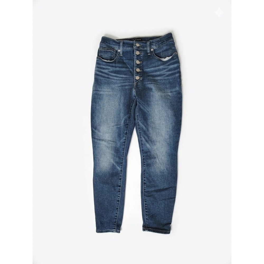 Lucky‎ Brand Bridgette High Rise Skinny Ankle Jeans Button Fly Blue Wash 10/30A